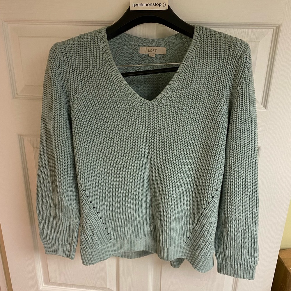 Baby Blue sweater high-low from Loft NWOT